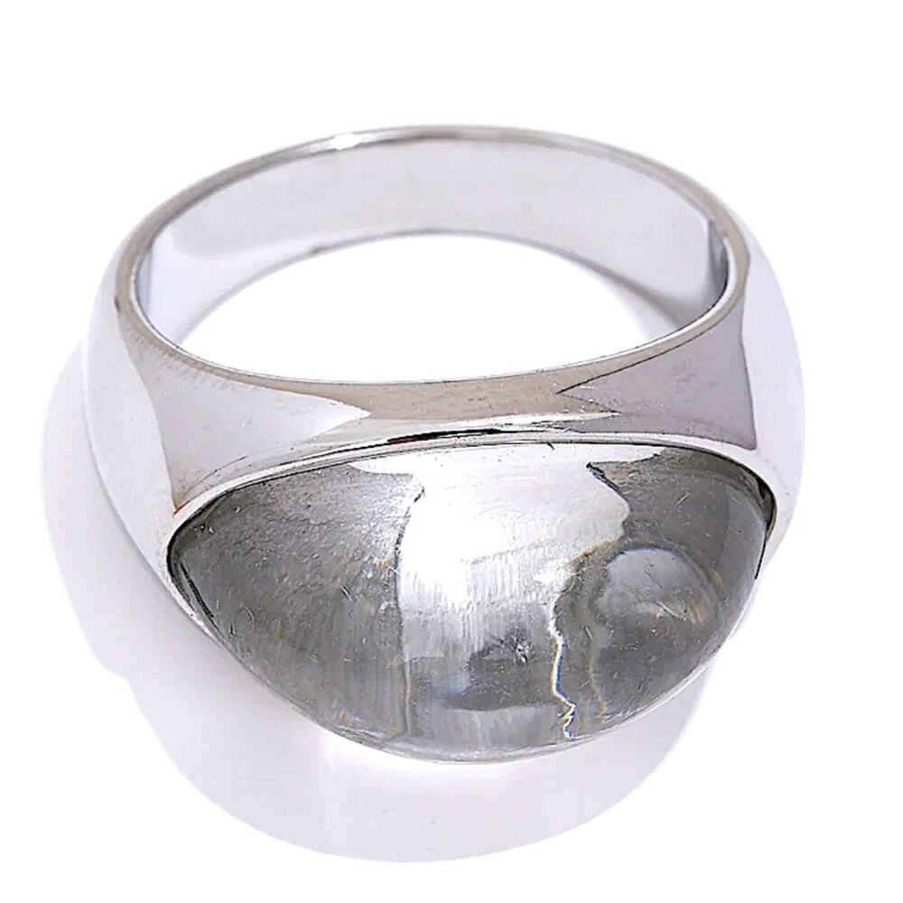 Spectra 18k gold classic fashion inlaid gemstone design simple style ring - Picture 3 of 10